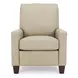 Fairview Cashmere Stone Leather Push Thru The Arms Recliner