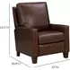 Fairview Elway Fudge Leather Push Thru The Arms Recliner