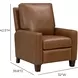Fairview Oregan Oak Leather Push Thru The Arms Recliner