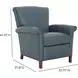 Phoebe Santa Fe Ocean Leather Push Thru The Arms Recliner