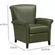 Phoebe Dobbs Sage Leather Push Thru The Arms Recliner
