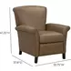 Phoebe Hillwood Toffee Leather Push Thru The Arms Recliner