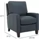 Fremont Santa Fe Ocean Leather Push Thru The Arms Recliner