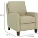Fremont Cashmere Stone Leather Push Thru The Arms Recliner