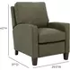 Fremont Oasis Olive Leather Push Thru The Arms Recliner
