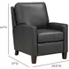 Fremont Elway Dark Gray Leather Push Thru The Arms Recliner