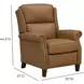 Shasta Elwood Cider Leather Push Thru The Arms Recliner with Nailhead Trim