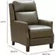 Ledger Oasis Olive Leather Push Thru The Arms Recliner