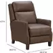 Ledger Oasis Walnut Leather Push Thru The Arms Recliner