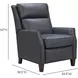 Pryce Santa Fe Ocean Leather Push Thru The Arms Recliner
