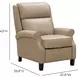 Amber Cashmere Stone Leather Push Thru The Arms Recliner