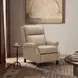 Amber Cashmere Stone Leather Push Thru The Arms Recliner