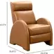 Clair Pretty G Yellow Brown Leather Push Thru The Arms Recliner