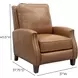 Melrose Shoreham Ponytail Leather Push Thru The Arms Recliner with Nailhead Trim
