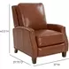 Melrose Colchester Bitters Leather Push Thru The Arms Recliner with Nailhead Trim