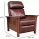 Mission Wenlock Fudge Leather Push Thru The Arms Recliner