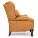 Danbury Santa Fe Brandy Leather Push Thru The Arms Recliner with Nailhead Trim