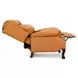 Danbury Santa Fe Brandy Leather Push Thru The Arms Recliner with Nailhead Trim