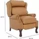 Danbury Santa Fe Brandy Leather Push Thru The Arms Recliner with Nailhead Trim