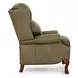 Danbury Oasis Olive Leather Push Thru The Arms Recliner with Nailhead Trim
