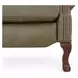 Danbury Oasis Olive Leather Push Thru The Arms Recliner with Nailhead Trim