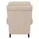 Churchill Cashmere Stone Leather Push Thru The Arms Recliner with Nailhead Trim