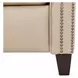 Churchill Cashmere Stone Leather Push Thru The Arms Recliner with Nailhead Trim