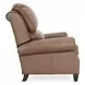 Churchill Cashmere Taupe Leather Push Thru The Arms Recliner with Nailhead Trim