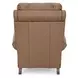 Churchill Cashmere Taupe Leather Push Thru The Arms Recliner with Nailhead Trim