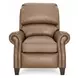 Churchill Cashmere Taupe Leather Push Thru The Arms Recliner with Nailhead Trim