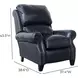 Churchill Shoreham Blue Leather Push Thru The Arms Recliner with Nailhead Trim