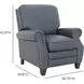 Briarwood Santa Fe Ocean Leather Push Thru The Arms Recliner with Nailhead Trim