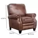 Briarwood Wenlock Tawny Leather Push Thru The Arms Recliner with Nailhead Trim