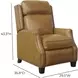 Van Buren Shoreham Ponytail Leather Push Thru The Arms Recliner with Nailhead Trim