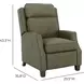 Nixon Oasis Olive Leather Push Thru The Arms Recliner
