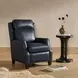 Nixon Shoreham Blue Leather Push Thru The Arms Recliner