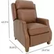 Nixon Dobbs Saddle Leather Push Thru The Arms Recliner