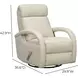 Harlee Troy Cream Leather Swivel Glider Recliner