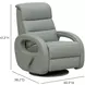 Gunter Robyn Mint Green Leather Swivel Glider Recliner