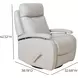 Duffy Gable Dove Leather Swivel Glider Recliner