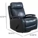 Duffy Ryegate Sapphire Blue Leather Swivel Glider Recliner