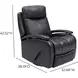 Duffy Ryegate Gray Leather Swivel Glider Recliner