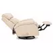 Crews Cashmere Stone Leather Swivel Glider Recliner with Nailhead Trim
