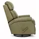 Crews Oasis Olive Leather Swivel Glider Recliner with Nailhead Trim