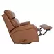 Crews Dobbs Saddle Leather Swivel Glider Recliner with Nailhead Trim