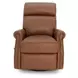 Crews Dobbs Saddle Leather Swivel Glider Recliner with Nailhead Trim