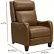 Taylor Elwood Saddle Leather Power Recliner with Power Headrest and USB Charging