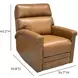 Corbyn Elwood Saddle Leather Power Recliner with Power Headrest and USB Charging
