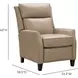 Pryce Cashmere Stone Leather Power Recliner with Power Headrest and USB Charging