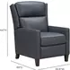 Moore Santa Fe Ocean Leather Power Recliner with Power Headrest and USB Charging